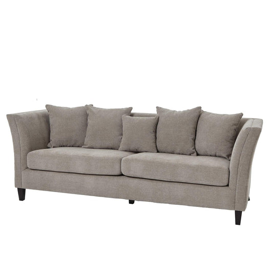 Vesper Taupe Cushion Back Three Seater Sofa - SEET London