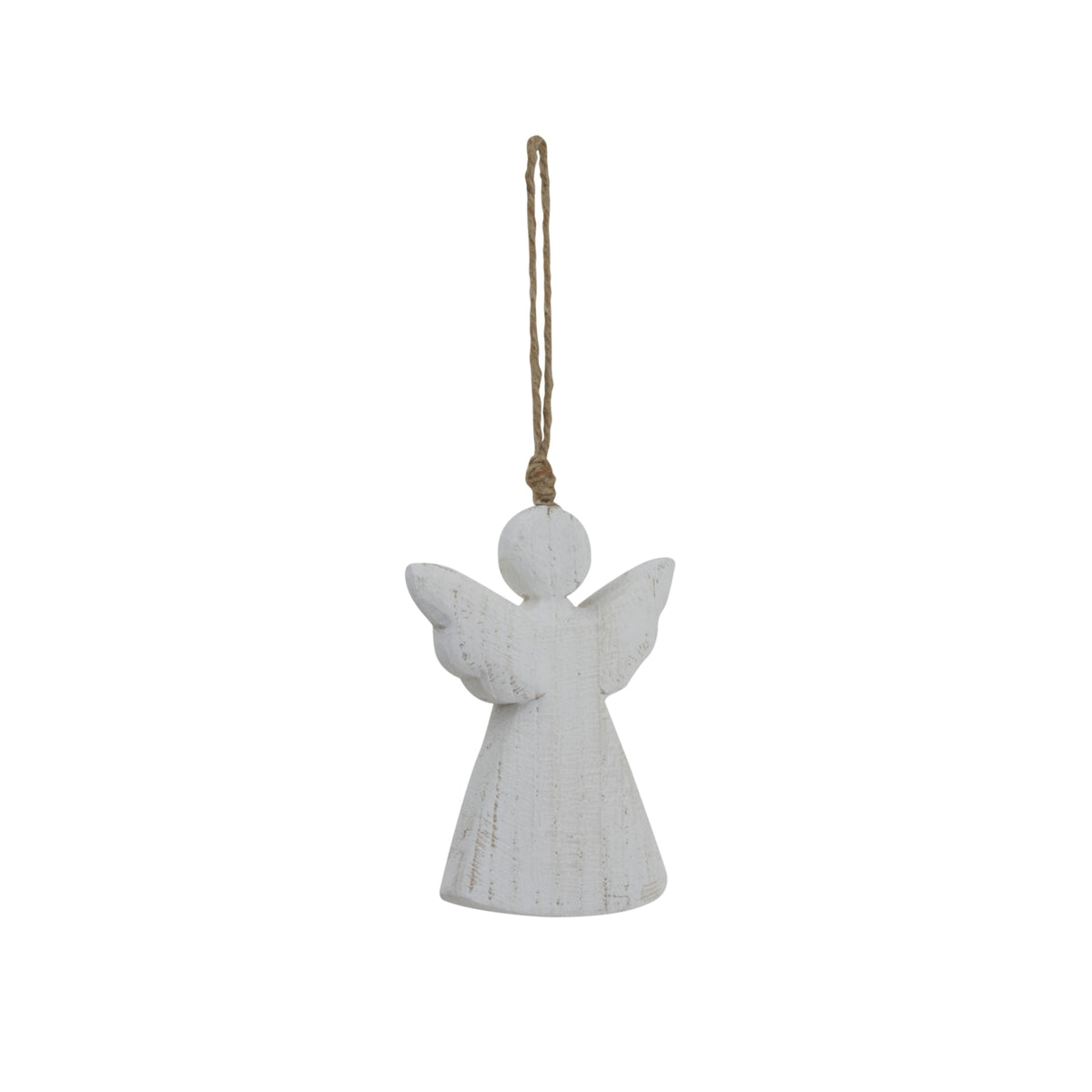 Whitewashed Rustic Hanging Angel