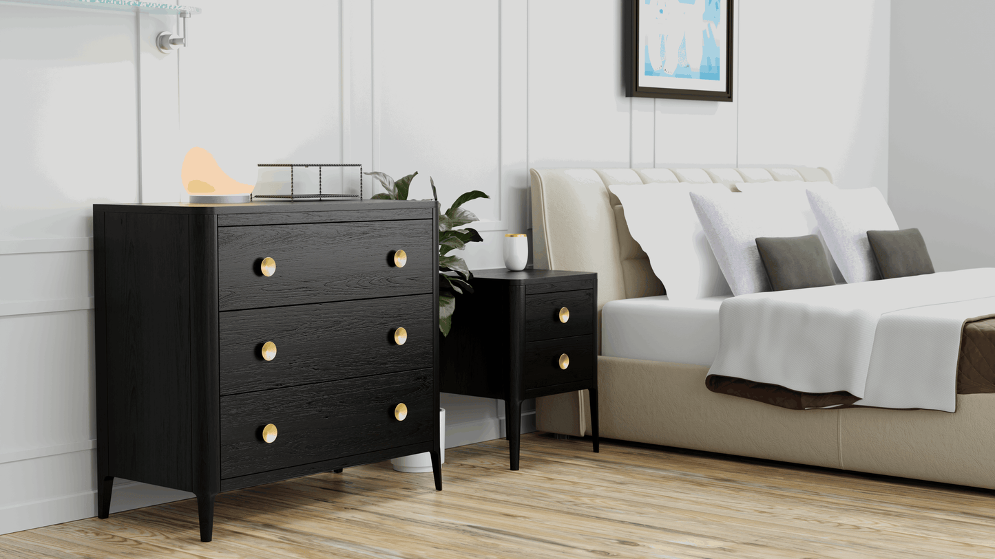 Abberley Bedside Table | Black - SEET London