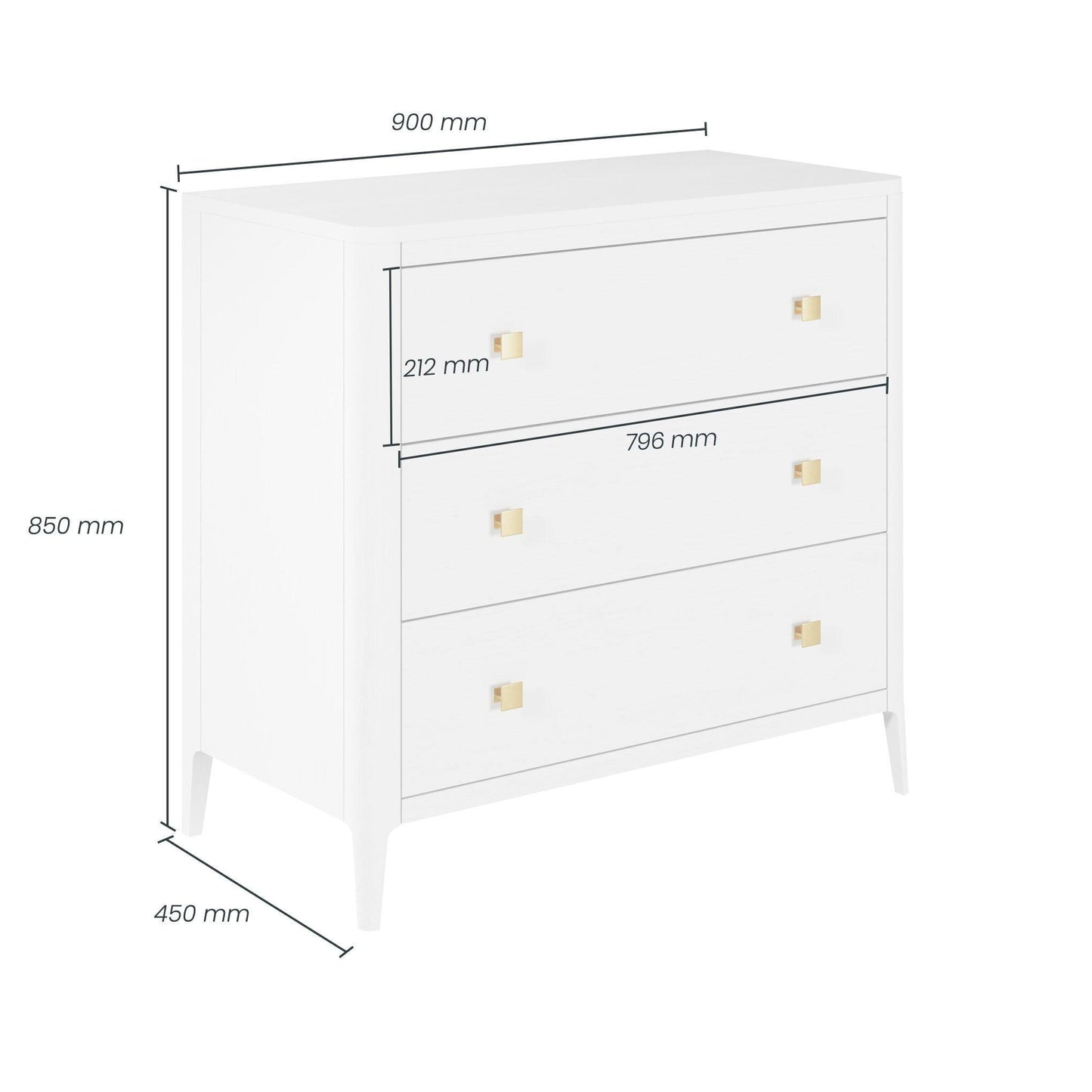 Abberley Chest Of Drawers | White - SEET London