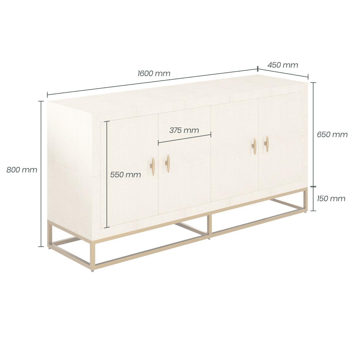 Hampton Sideboard | Ivory Shagreen - SEET London