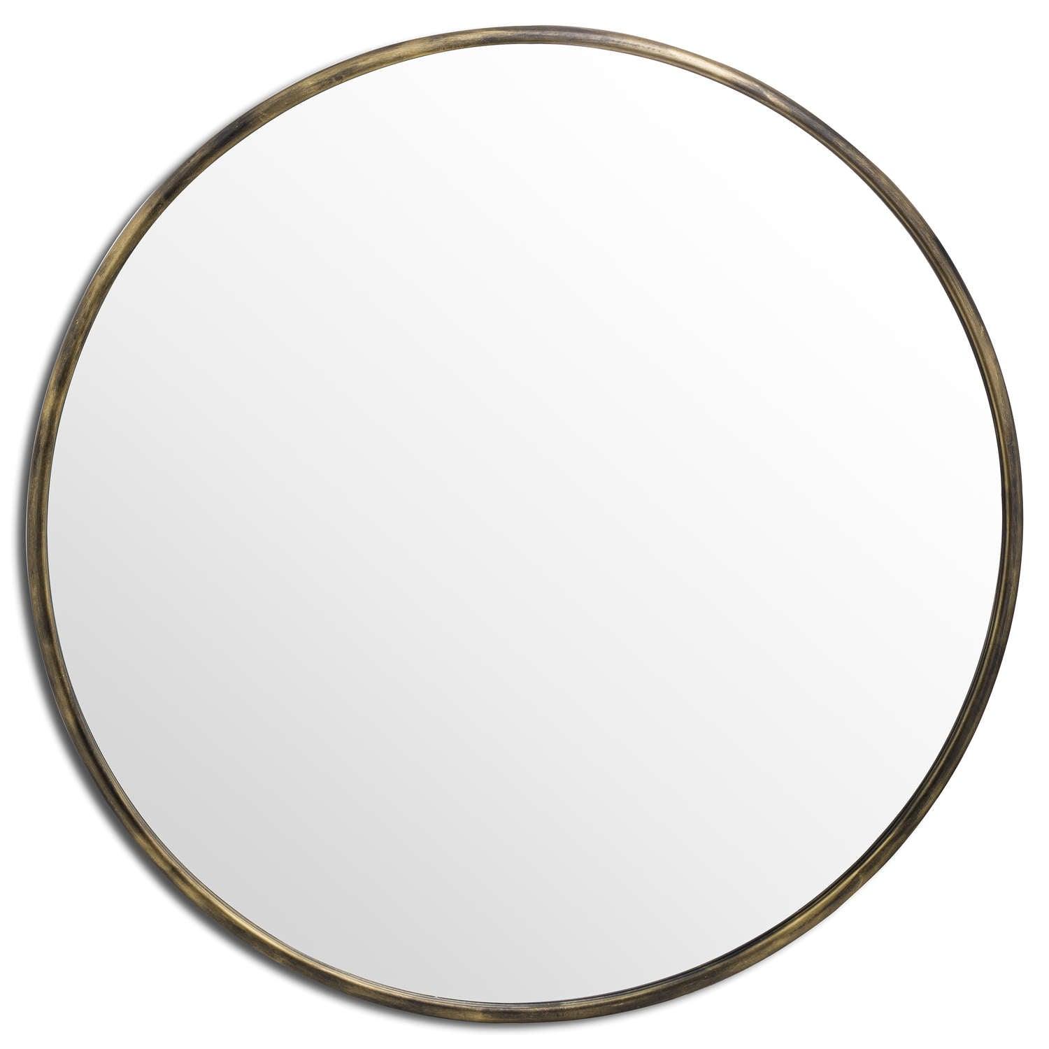 Antique Brass Large Narrow Edged Mirror - SEET London