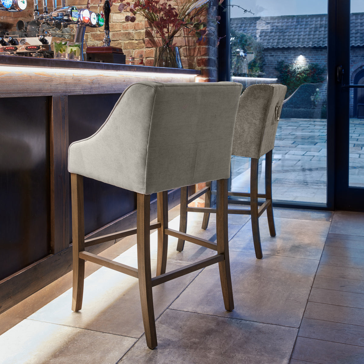 Epsom Grey Bar Stool