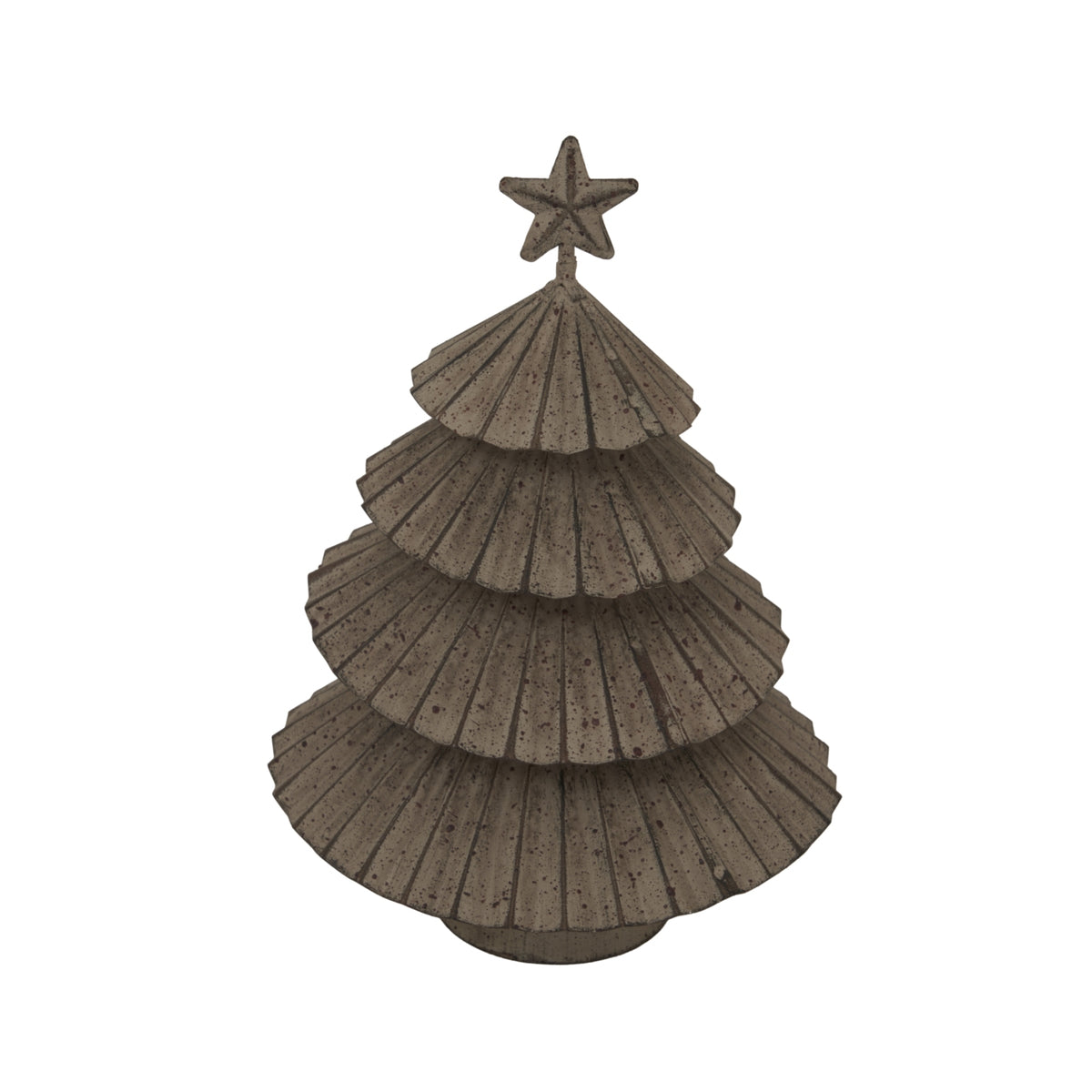 Rustic Metal Layered Tree With Star