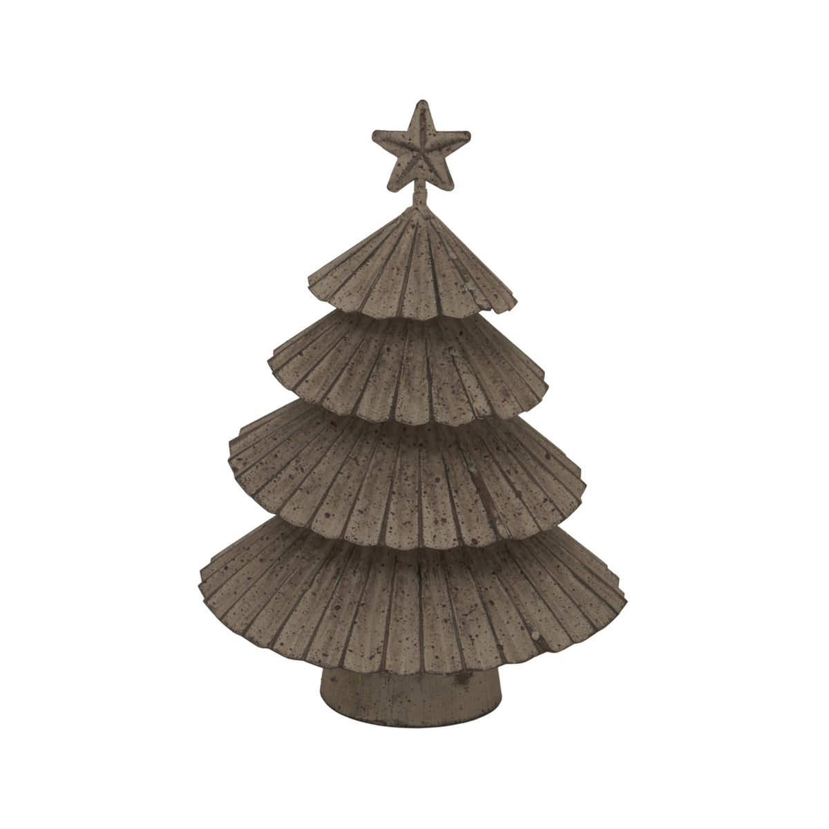 Rustic Metal Layered Tree With Star