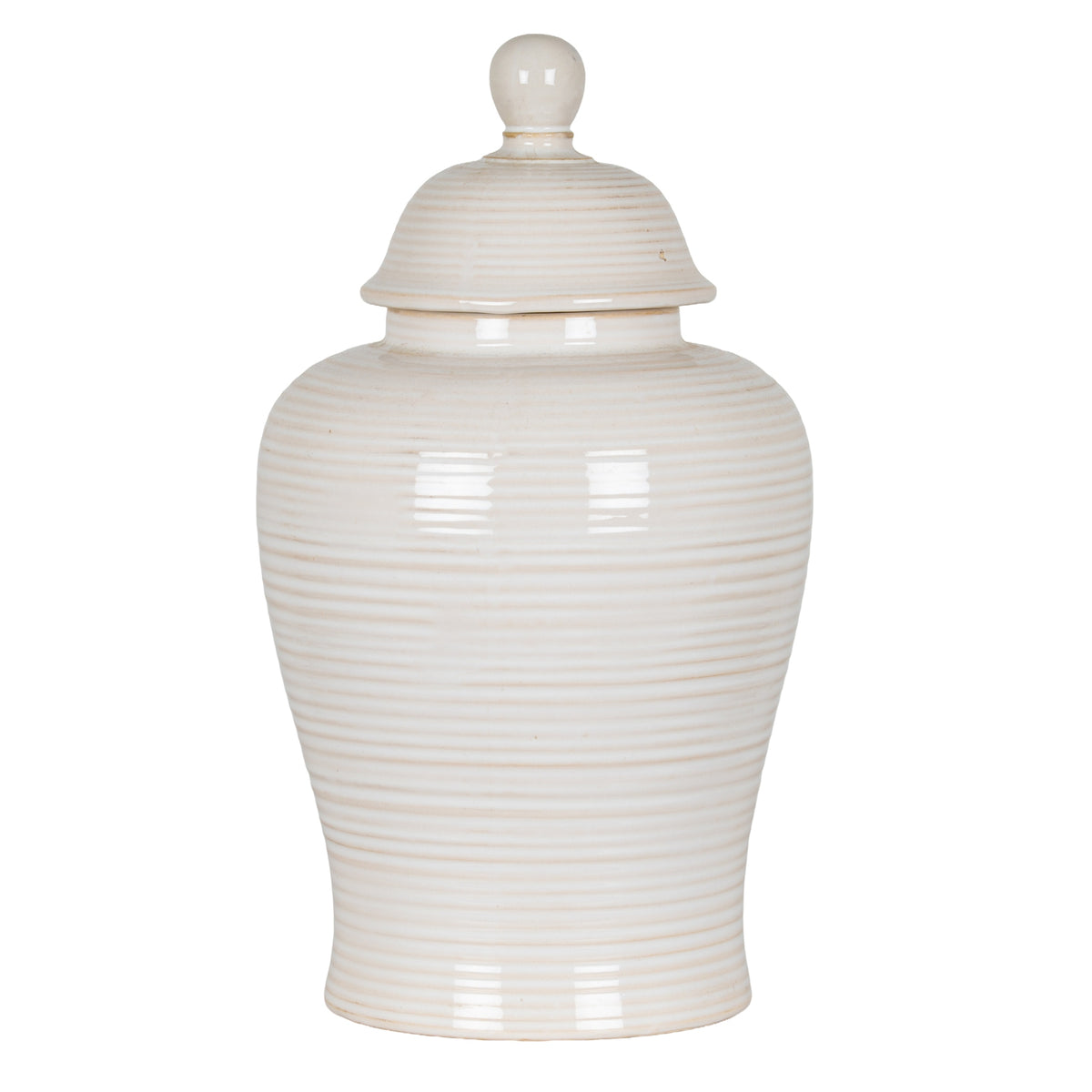 Neva Lidded Ceramic Ginger Jar