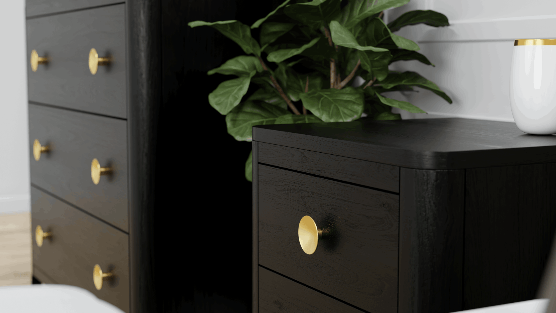 Abberley Bedside Table | Black - SEET London