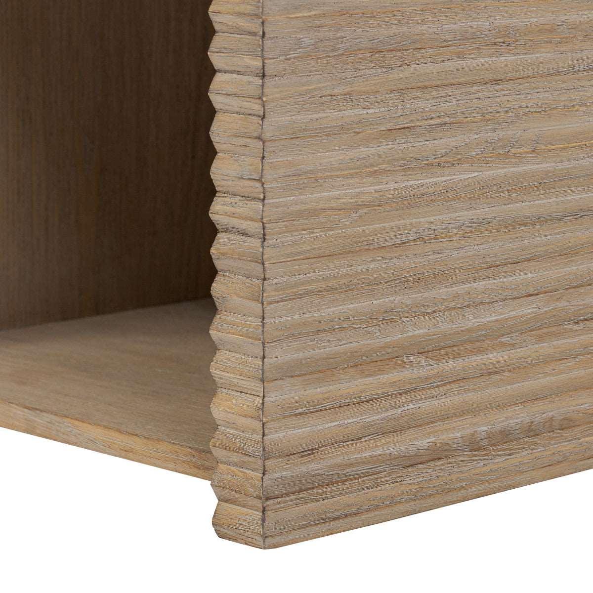 Wickham Ribbed Oak Bedside | 1 Drawer - SEET London