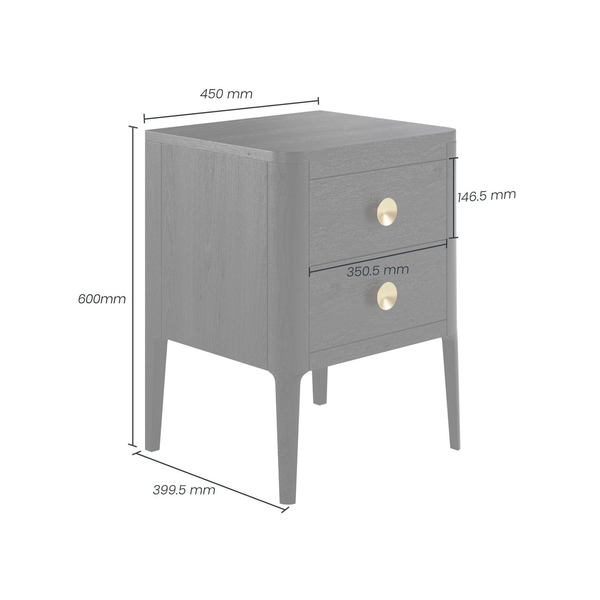 Abberley Bedside Table | Black - SEET London