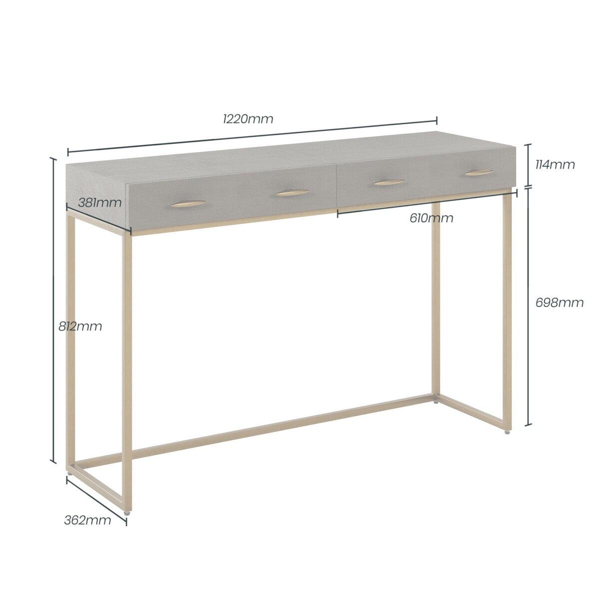 Hampton Console | Grey Shagreen - SEET London