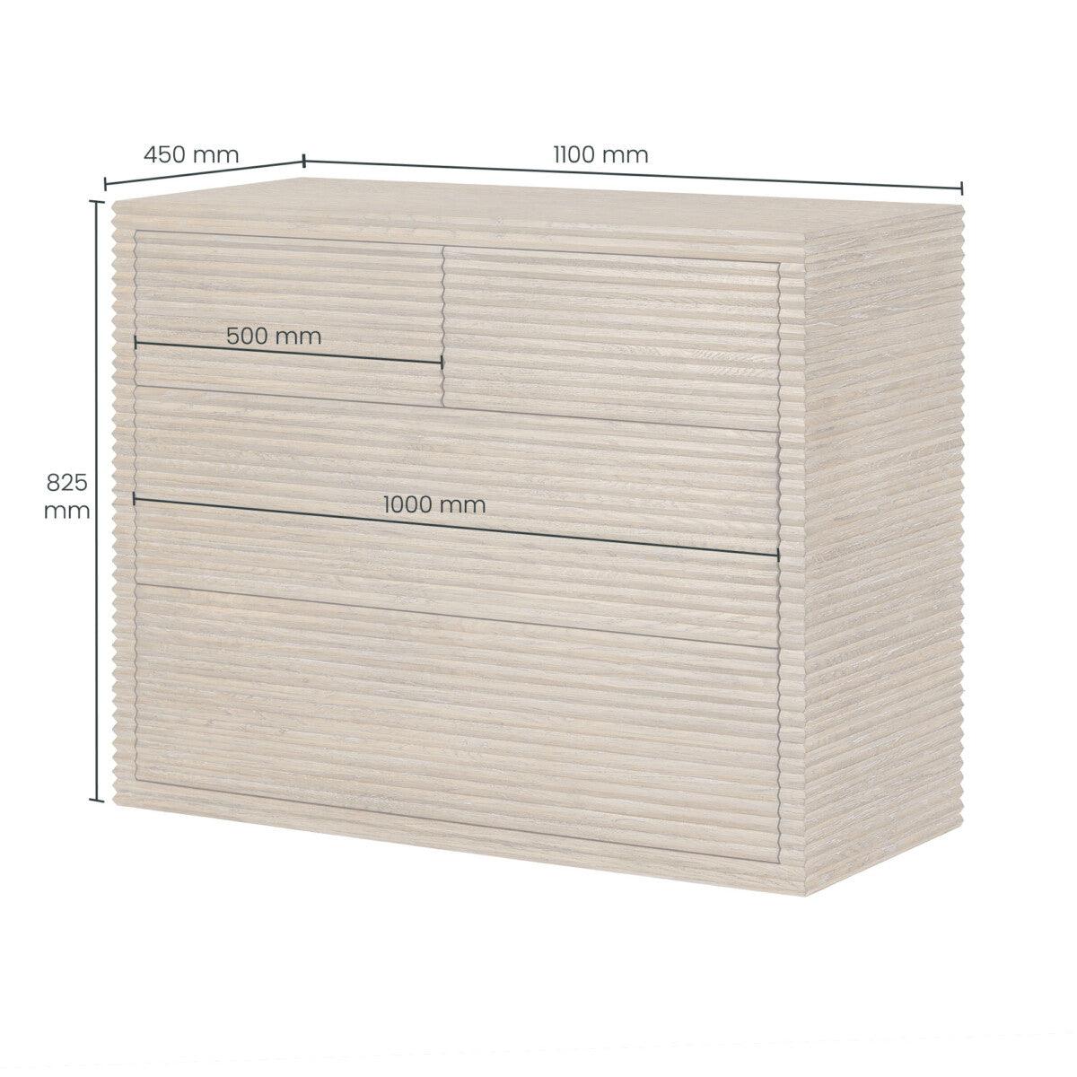Wickham Ribbed Oak Chest of Drawers - SEET London