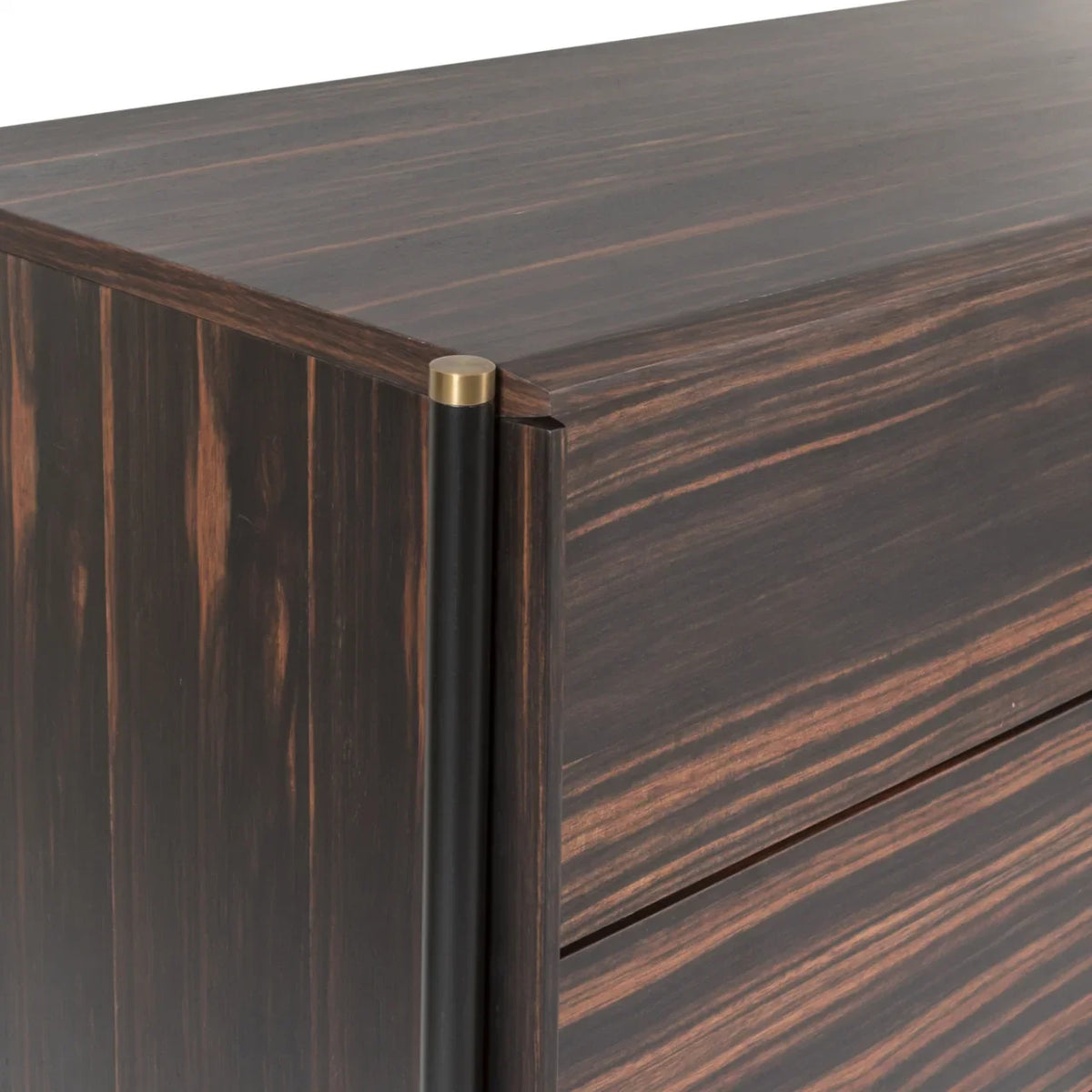 Bali 3 Drawer Chest  - Ebony / Grey
