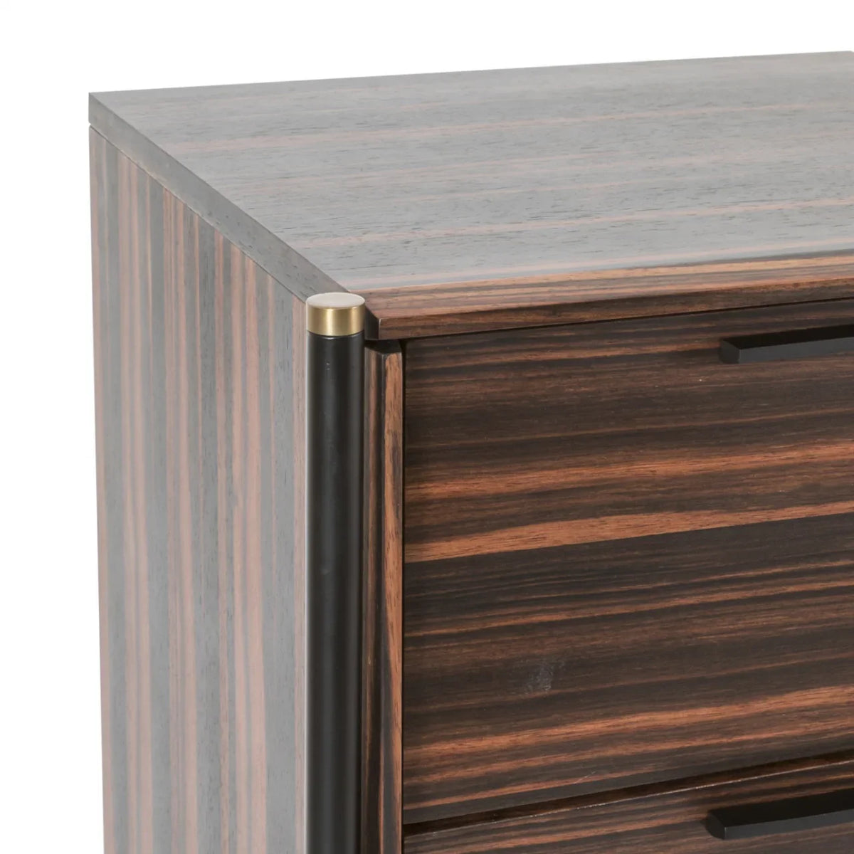Bali 3 Drawer Chest  - Ebony / Grey