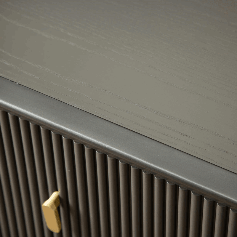 Amelie Smoke Grey Elm 3 Drawer Chest - SEET London