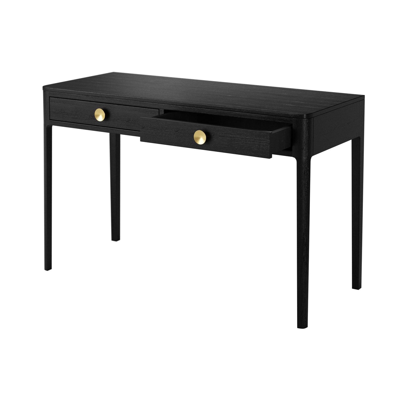 Abberley Black Desk with Drawers (Black) - SEET London